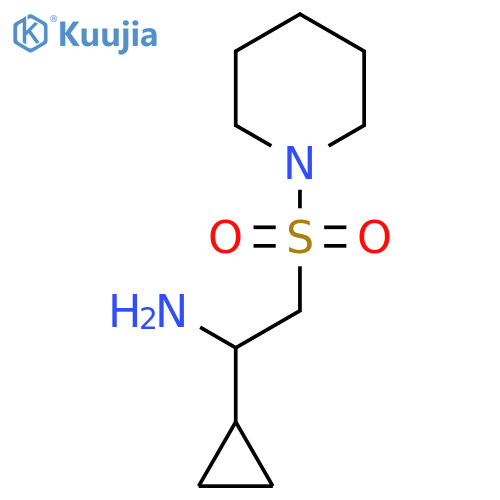 1-cyclopropyl-2-(piperidine-1-sulfonyl)ethan-1-amine structure
