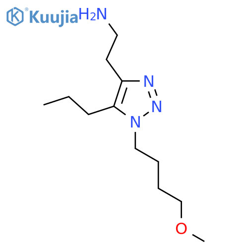 2-1-(4-methoxybutyl)-5-propyl-1H-1,2,3-triazol-4-ylethan-1-amine structure