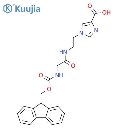 1-{2-2-({(9H-fluoren-9-yl)methoxycarbonyl}amino)acetamidoethyl}-1H-imidazole-4-carboxylic acid structure