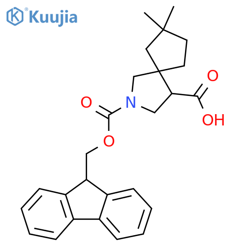 2-{(9H-fluoren-9-yl)methoxycarbonyl}-7,7-dimethyl-2-azaspiro4.4nonane-4-carboxylic acid structure
