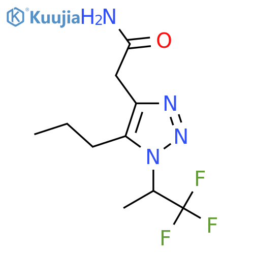 2-5-propyl-1-(1,1,1-trifluoropropan-2-yl)-1H-1,2,3-triazol-4-ylacetamide structure
