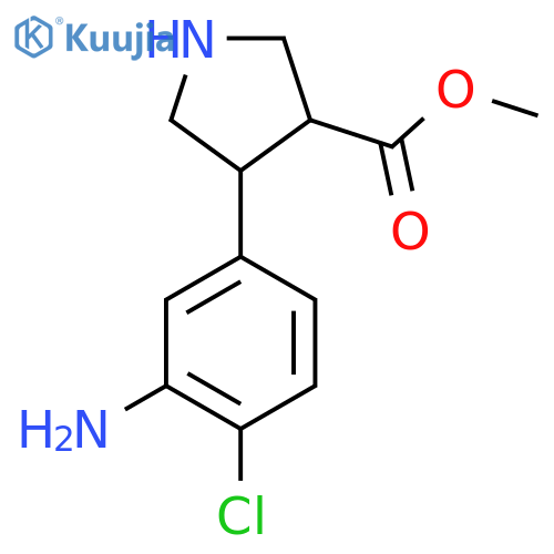 methyl 4-(3-amino-4-chlorophenyl)pyrrolidine-3-carboxylate structure