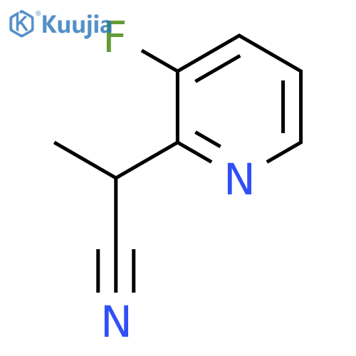 2-(3-fluoropyridin-2-yl)propanenitrile structure