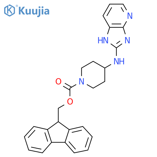 (9H-fluoren-9-yl)methyl 4-({1H-imidazo4,5-bpyridin-2-yl}amino)piperidine-1-carboxylate structure
