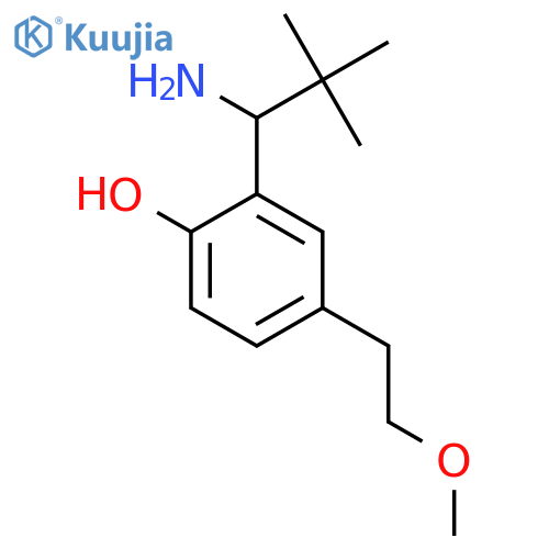2-(1-amino-2,2-dimethylpropyl)-4-(2-methoxyethyl)phenol structure