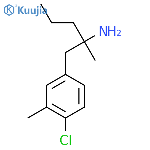 1-(4-chloro-3-methylphenyl)-2-methylpentan-2-amine structure