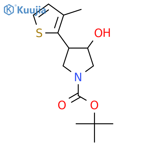 tert-butyl 3-hydroxy-4-(3-methylthiophen-2-yl)pyrrolidine-1-carboxylate structure