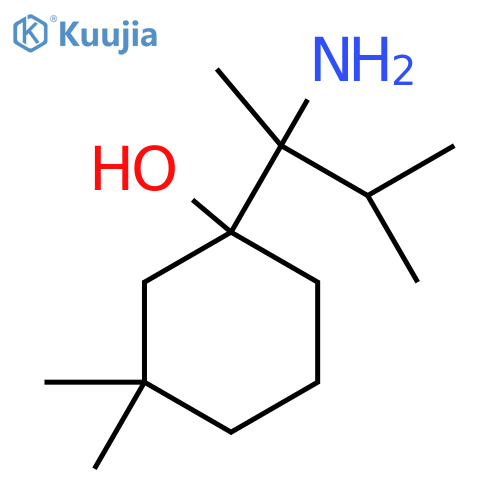 1-(2-amino-3-methylbutan-2-yl)-3,3-dimethylcyclohexan-1-ol structure