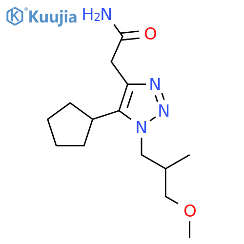 2-[5-cyclopentyl-1-(3-methoxy-2-methylpropyl)-1H-1,2,3-triazol-4-yl]acetamide structure