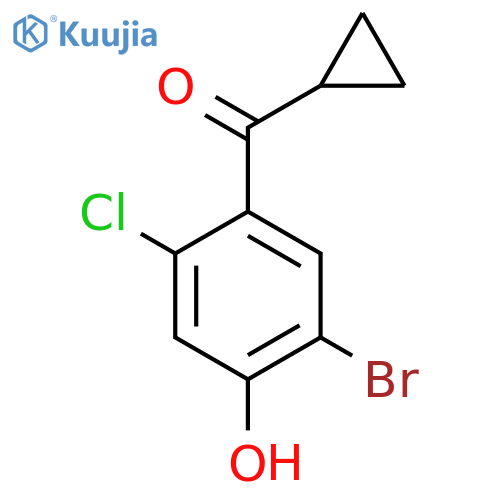 2-bromo-5-chloro-4-cyclopropanecarbonylphenol structure