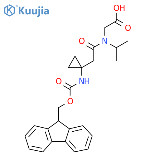 2-{2-1-({(9H-fluoren-9-yl)methoxycarbonyl}amino)cyclopropyl-N-(propan-2-yl)acetamido}acetic acid structure