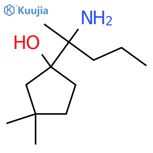 1-(2-aminopentan-2-yl)-3,3-dimethylcyclopentan-1-ol structure