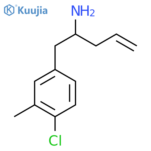 1-(4-chloro-3-methylphenyl)pent-4-en-2-amine structure