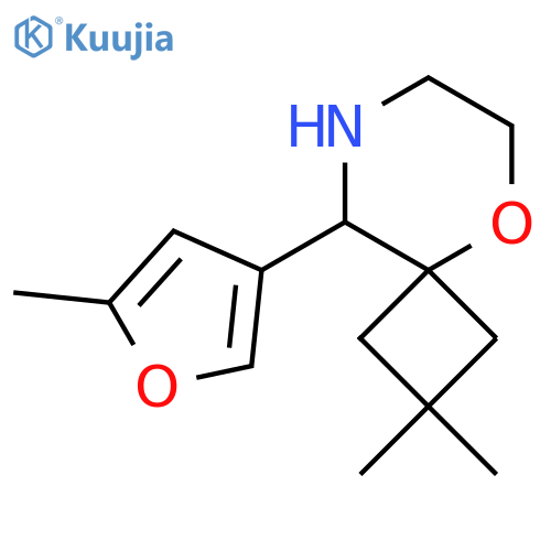 2,2-dimethyl-9-(5-methylfuran-3-yl)-5-oxa-8-azaspiro3.5nonane structure
