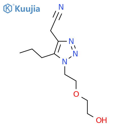 2-{1-2-(2-hydroxyethoxy)ethyl-5-propyl-1H-1,2,3-triazol-4-yl}acetonitrile structure