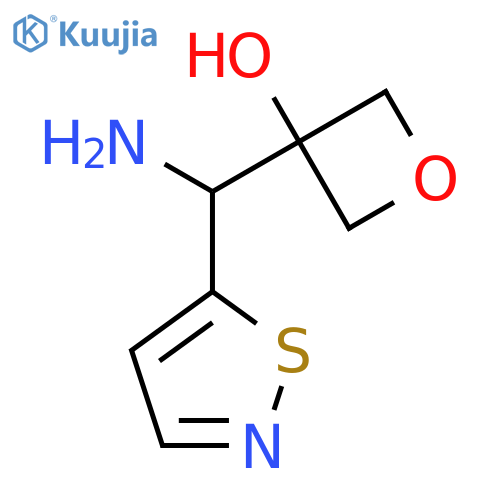 3-amino(1,2-thiazol-5-yl)methyloxetan-3-ol structure