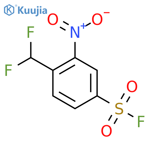 4-(difluoromethyl)-3-nitrobenzene-1-sulfonyl fluoride structure