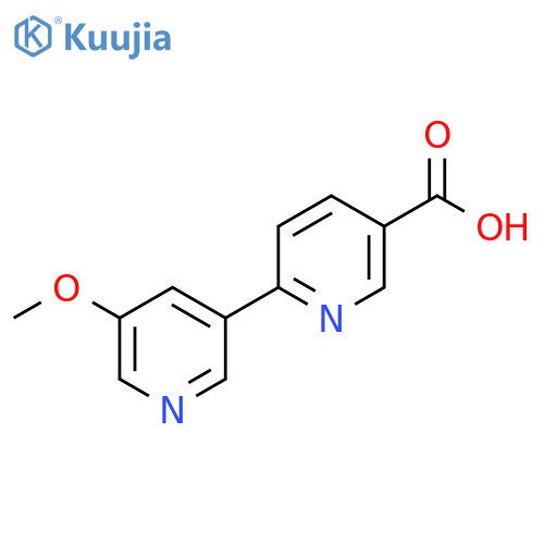 6-(5-methoxypyridin-3-yl)pyridine-3-carboxylic acid structure