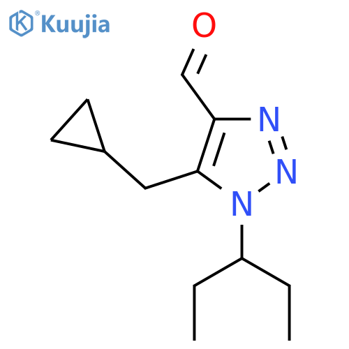 5-(cyclopropylmethyl)-1-(pentan-3-yl)-1H-1,2,3-triazole-4-carbaldehyde structure