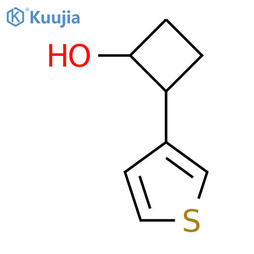 2-(thiophen-3-yl)cyclobutan-1-ol structure