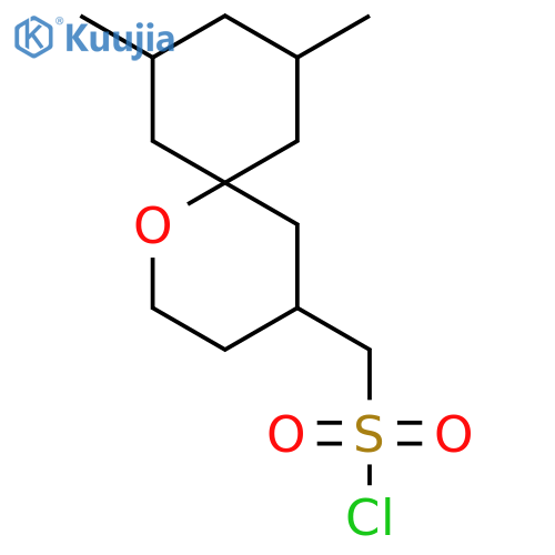 {8,10-dimethyl-1-oxaspiro5.5undecan-4-yl}methanesulfonyl chloride structure