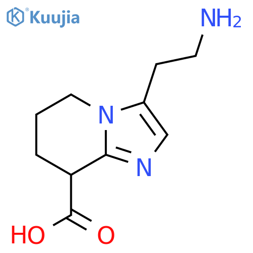 3-(2-aminoethyl)-5H,6H,7H,8H-imidazo1,2-apyridine-8-carboxylic acid structure