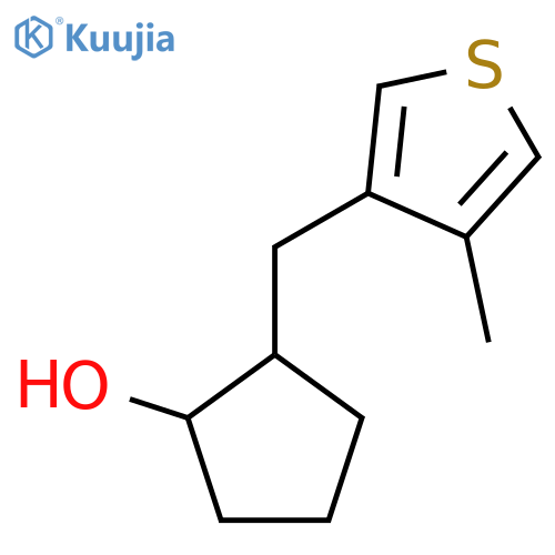 2-(4-methylthiophen-3-yl)methylcyclopentan-1-ol structure