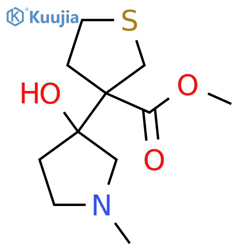 methyl 3-(3-hydroxy-1-methylpyrrolidin-3-yl)thiolane-3-carboxylate structure