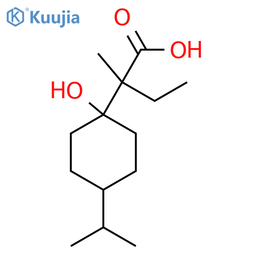 2-1-hydroxy-4-(propan-2-yl)cyclohexyl-2-methylbutanoic acid structure