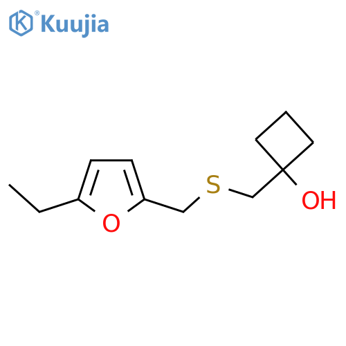1-({(5-ethylfuran-2-yl)methylsulfanyl}methyl)cyclobutan-1-ol structure