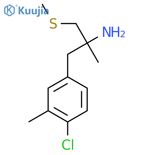 1-(4-chloro-3-methylphenyl)-2-methyl-3-(methylsulfanyl)propan-2-amine structure