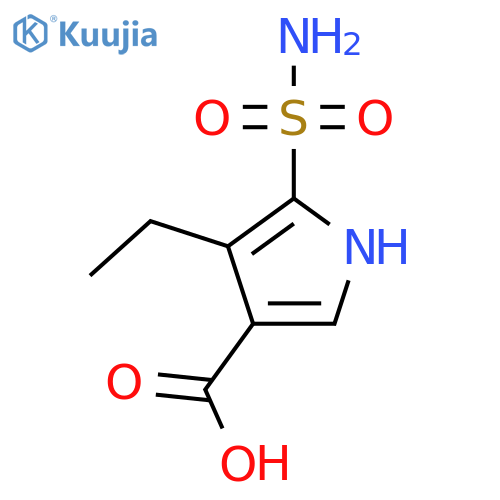 4-ethyl-5-sulfamoyl-1H-pyrrole-3-carboxylic acid structure