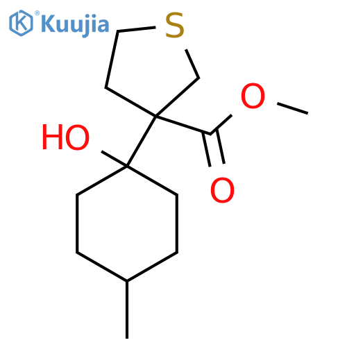 methyl 3-(1-hydroxy-4-methylcyclohexyl)thiolane-3-carboxylate structure