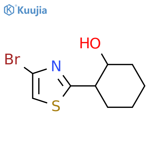 2-(4-bromo-1,3-thiazol-2-yl)cyclohexan-1-ol structure