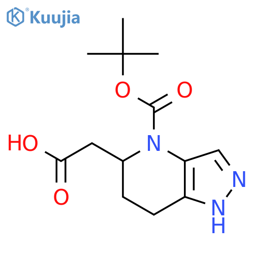 2-{4-(tert-butoxy)carbonyl-1H,4H,5H,6H,7H-pyrazolo4,3-bpyridin-5-yl}acetic acid structure