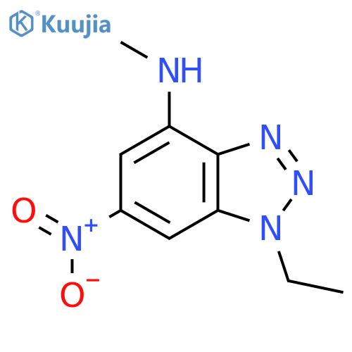 1-ethyl-N-methyl-6-nitro-1H-1,2,3-benzotriazol-4-amine structure