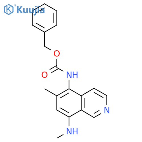 benzyl N-6-methyl-8-(methylamino)isoquinolin-5-ylcarbamate structure
