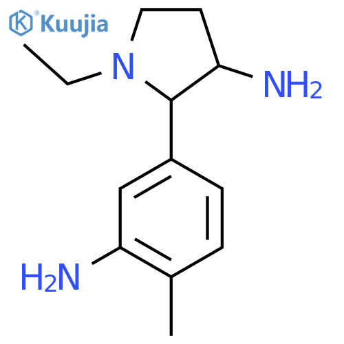 2-(3-amino-4-methylphenyl)-1-ethylpyrrolidin-3-amine structure