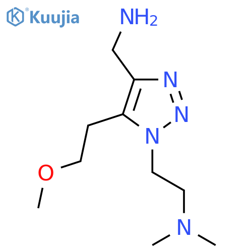 {1-2-(dimethylamino)ethyl-5-(2-methoxyethyl)-1H-1,2,3-triazol-4-yl}methanamine structure