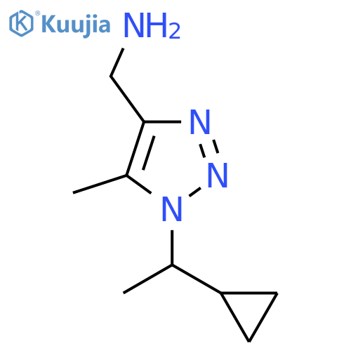 1-(1-cyclopropylethyl)-5-methyl-1H-1,2,3-triazol-4-ylmethanamine structure