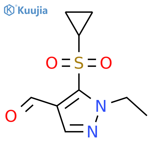 5-(cyclopropanesulfonyl)-1-ethyl-1H-pyrazole-4-carbaldehyde structure
