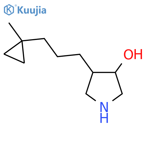 4-3-(1-methylcyclopropyl)propylpyrrolidin-3-ol structure