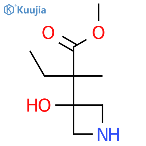 Methyl 2-(3-hydroxyazetidin-3-yl)-2-methylbutanoate structure