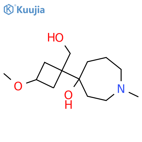4-1-(hydroxymethyl)-3-methoxycyclobutyl-1-methylazepan-4-ol structure
