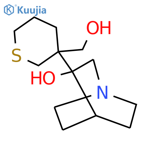 3-3-(hydroxymethyl)thian-3-yl-1-azabicyclo2.2.2octan-3-ol structure
