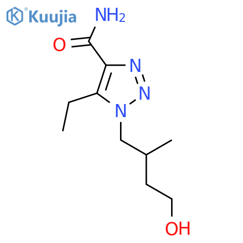 5-ethyl-1-(4-hydroxy-2-methylbutyl)-1H-1,2,3-triazole-4-carboxamide structure