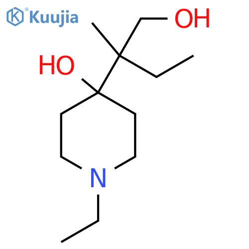 1-ethyl-4-(1-hydroxy-2-methylbutan-2-yl)piperidin-4-ol structure