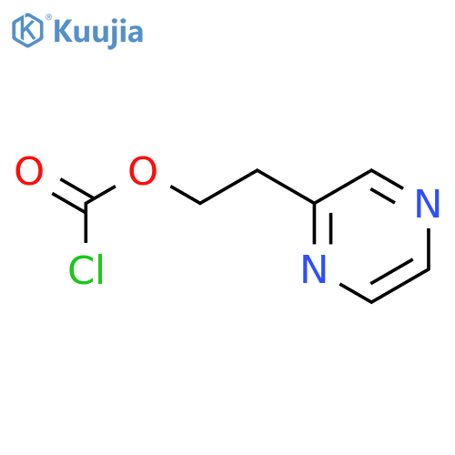 2-(pyrazin-2-yl)ethyl chloroformate structure