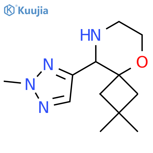 2,2-dimethyl-9-(2-methyl-2H-1,2,3-triazol-4-yl)-5-oxa-8-azaspiro3.5nonane structure
