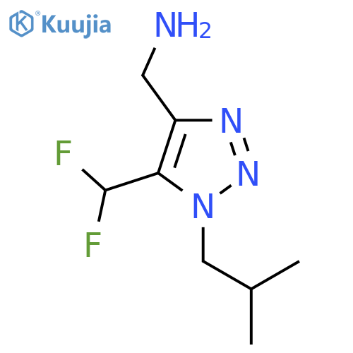 5-(difluoromethyl)-1-(2-methylpropyl)-1H-1,2,3-triazol-4-ylmethanamine structure